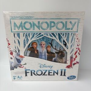 NWT Disney Frozen II Monopoly Game Kids Board‎ Games Hasbro Parker Brothers